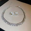 Crystal Necklace Earrings Set Pink ABcolourful Necklace for Women Weddings Party Jewelry Sets Accessories - Image 7