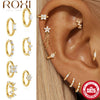 1PC Multiple Styles Silver Gold Plated CZ Huggie Hoop Earrings Women Cartilage Helix Piercing Jewelry - Image 1