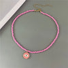 Evil Eye Charm Necklace with Colorful Beads in a Choker Style - Image 6