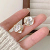 White Enamel Flower Stud Earrings for Women Folded Unique Design Multi-layers Floral Female Small Earrings - Image 7