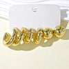 Vintage Ccb Drop Sphere Hoop Earrings Set Irregular Twist C Shape Women Accessories - Image 7