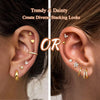 1Pair Flat Back Earrings for Women Steel Earrings Hoop Stud Cartilage Tragus Piercings - Image 5