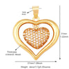 Brass Heart with CZ Zirconia Paved Charm Pendant, Gold Plated Zircon Jewelry Finding Supplies - Image 37