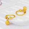 Gold Color Shiny Simple Transport Beads Earring Jewelry for Women Bride Jewelry Birthday Wedding Gifts - Image 1