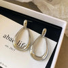 Minimalism Retro Geometry Hollowed-out Teardrop Shape Dangle Earrings for Women Korean Temperament Jewelry Accessories Gifts - Image 4