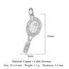 Cat Horseshoe Copper CZ Cycling Charm Bear Butterfly Racket Pendant For Bracelet Necklace Making - Image 11