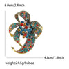 Rhinestone Flower Brooch Pin with Pearl and Leaf Designs - Image 31