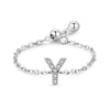 Silver 26 English Letters Adjustable Chain Finger Rings For Women Wedding Anniversary Jewelry - Image 15