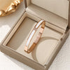 Geometric Zircon Cuff Bracelet For Women Golden Plated Open Bangle Party Wedding Jewelry Gifts - Image 22