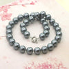 Jewelry for Women 12mm Black Imitation Pearls Necklace Bracelet Earring Set Girl Christmas Wedding Gift Design Manufacturing - Image 3