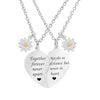 2 Pcs/Set Daisy Not Sisters By Blood Heart Pendant Necklace Stainless Steel Friends Friendship Jewelry Gifts - Image 3
