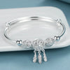 Charms Silver Bracelets For Women Adjustable Twisted Woven Bangle Bracelet Party Wedding Jewelry - Image 15