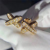 Cubic Zirconia X Letter Earrings Women Jewelry Quality Stud Earrings Classical - Image 9