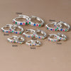 2pcs Stainless Steel Minimal Hoops Earrings for Women Round Circle Punk Helix Tragus Rainbow CZ Huggie Earring Piercing Jewelry - Image 3