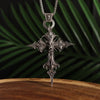 Vintage Gothic Skull Jesus Cross Pendant Necklace Catholic Jewelry for Men Punk Religious Amulet Necklace - Image 2