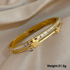 Square Zircon Stars Cuff Bangle Bracelets for Women Gold Silver Color Stainless Steel Stacked Bracelet - Image 5