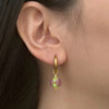 Y2k Aesthetic Hand Painted Butterfly Earrings for Women Stainless Steel Circle Huggies Flower Heart Bead Hoop Earring - Image 4