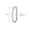 Titanium D Shape Nose Clicker with Full CZ 16G Hinged Segment Hoop Conch Helix Ear Piercing Body Jewelry - Image 8