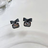 Black Bowknot Earrings for Women Light Bow Drop Earrings Vintage Charms Jewelry Gift - Image 7