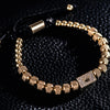 Adjustable Square Bead Bracelet in Black Silver-Tone or Gold-Tone - Image 11