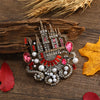 Charming Pink Castle Palace Pendant Woman's Brooch Pin Crystal Rhinestone - Image 5