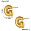26 Initial Letter Stainless Steel Metal Creative Stud Earring For Women Anti Allergic Ears Jewelry Classic Letter Earring - Image 26