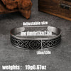 retro stainless steel Viking rune bracelet light simple versatile opening adjustable couple bracelet - Image 2