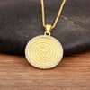 Round Shape Spain/English Pendant Necklace S/L Sizes Choice For Women Men Copper Clavicle Chain Jewelry Accessories - Image 10