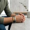 Braided Leather and Stainless Steel Bracelet with 21 cm Length - Image 31