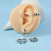 1pc Stainless Steel Cone Silver/Black Color Ear Cartilage Spike Hoop Earring, Tragus Helix Daith Piercing Jewelry For Men - Image 5