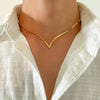 Ingemark Vintage Simple Flat Snake Chain Choker Necklace for Men Creative V Shape Pendant Clavicle Chain Male Punk Jewelry - Image 8