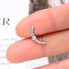 1PC Curved Cz Cartilage Stud Moon Leaf Helix Rook Conch Screw Back Earring Stainless Steel Ear Piercing Jewelry - Image 4