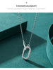 MODIAN Romantic Lock Design Sparkling Clear CZ Necklace 925 Sterling Silver Chain Necklace For Women Fine Jewelry Wedding Gift