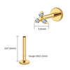 Titanium 16G Triple CZ Cartilage Helix Earring Trinity CZ Tragus Stud Conch Earlobe Lip Piercing Jewelry - Image 30