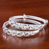 Silver Charms Bangles For Women Design Sparking Gypsophila Star Bracelets Party Wedding Jewelry - Image 6