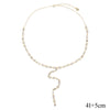 Sparking Sexy Star Charm Y Shape Long Necklace For Women Gold Color Plated Lariat Tiny Chain Wedding Jewelry - Image 9