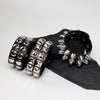 Yupsk Square Wide Punk Chunky Rivet Leather Bangle Rock Rows Nails Wristband Adjustable Size Jewelry Bracelets Bangle - Image 2