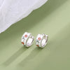 White Pink Enamel Tulip Floral Tea Cup Hoops Earrings for Women Spring Summer Gold Plated Jewelry Accessories - Image 4