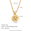 Hammered Irregular Birthstone Zircon Pendant Necklace Stainless Steel Choker Necklaces Jewelry Accessories - Image 11