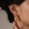 Stainless Steel Round Star Moon Heart Pendant Hoop Earrings for Women Classic Y2K Jewelry Gold Silver Color Earring - Image 2