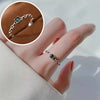 Silver Open Finger Ring Flower Leaf Design Green Golden Vintage Stackable For Women Girl Jewelry Gift - Image 30