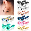 Stainless Steel Screw Stud Earrings in Colorful Finishes 1 Pair - Image 1