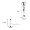 Titanium Baguette Cartilage Earring 16G CZ Dangle Helix Earlobe Labret Stud Flat Back Piercing Jewelry - Image 9