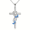 High End Geometric Design Love Cube Zircon Necklace with Removable Round Zircon Jewelry Elegant Daily Accessories - Image 6