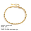 316L Stainless Steel Link Anklet for Women Gold Color 4MM Classic Chain Foot Anklet - Image 2