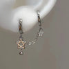 Personality Design Tassel Star Ear Bone Chain Double Piercing Earrings for Women Girls Punk Hio Hop Rock Jewelry Y2K - Image 6