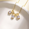 Birthstone Pendant Cute Cartoon Couple Charm Necklace With Cubic Zirconia Family Jewelry Gift For Women Mom Wife - Image 6