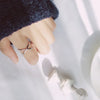 Simple Cross Personality Silver Jewelry Rotate Irregular Geometric Women Gift Opening Rings - Image 4