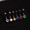 1PC Titanium Crystal Gem Curved Barbell Rings Belly Button Navel Rings Piercings Nombril Ombligo Piercing Charming Jewelry - Image 4