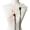 Two-Piece Fabric Flower Collar Brooch Set in Black or White - Image 7